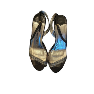 CHIC WIDE SHOES~LUCITE with SILVER BLING~7.5